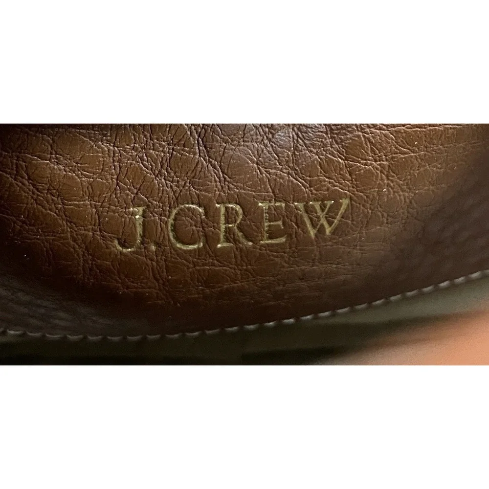 J CREW Women's Signet Crossbody Purse Chestnut‎ Brown Italian leather Bag 6x8x3